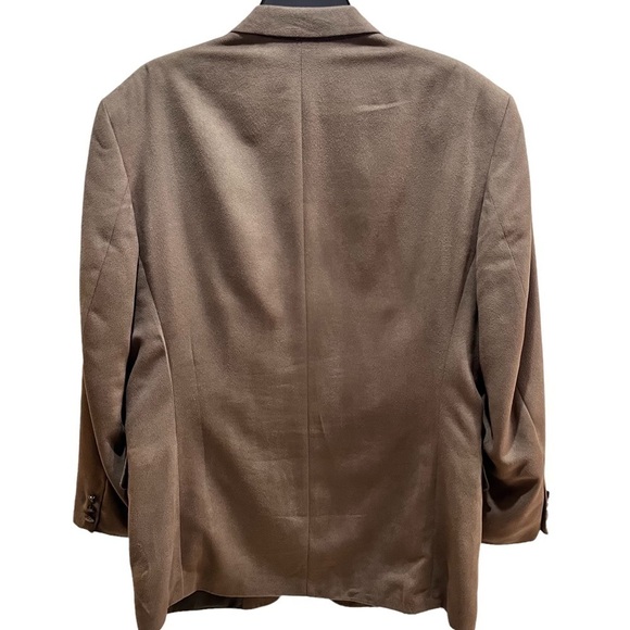 Georgio Giovanno Brown Ultra Suede Sport Coat 3 Button Front Sz 40R - Picture 3 of 9